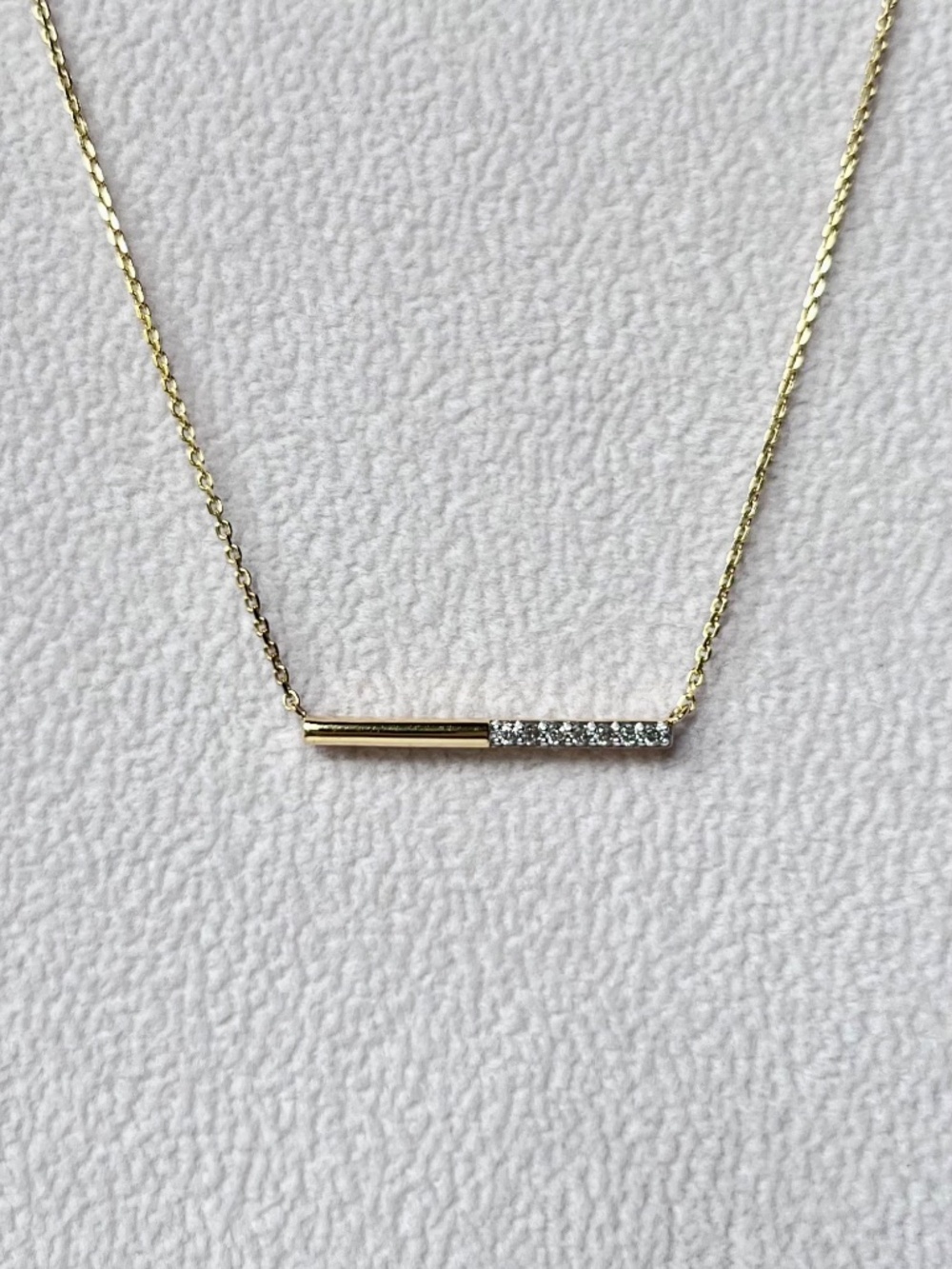 N053 | Natural Diamond Bar Necklace
